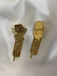 Maxi Aretes Cuatruple colgantes Gold
