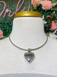 Collar rigido corazon Silver