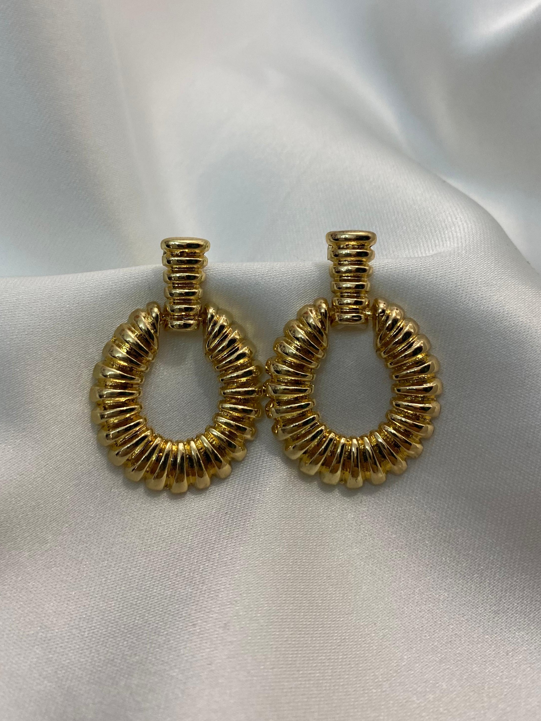 Aretes doble caida aro