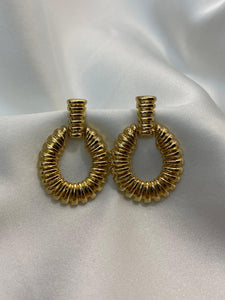 Aretes doble caida aro