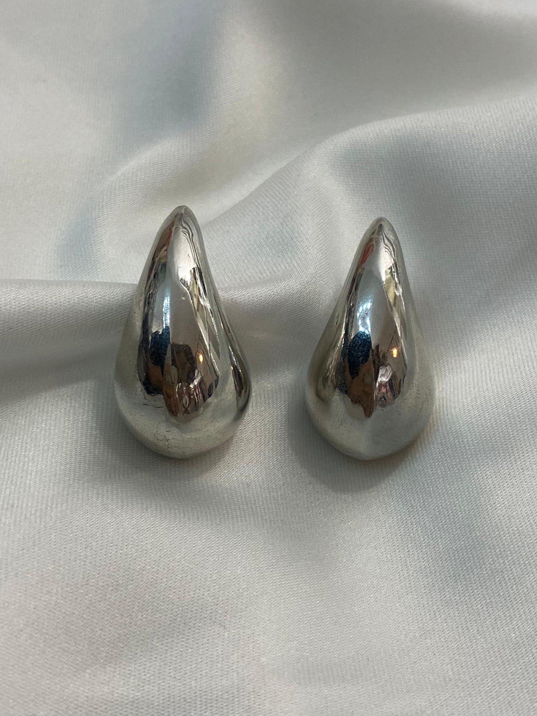 Maxi aretes gotas silver
